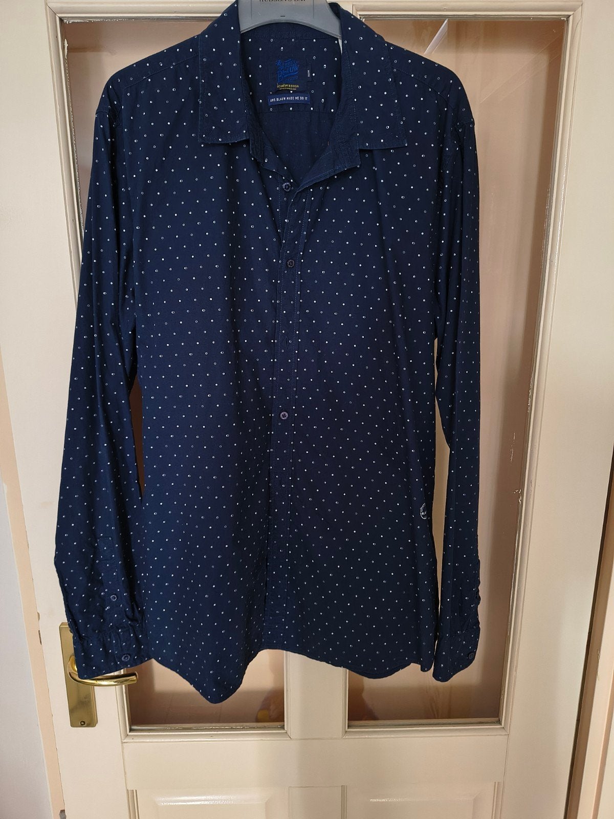 Scotch & Soda Slim Fit overhemd XXL in goede staat, Blauw, Ophalen of Verzenden, Zo goed als nieuw, Overige halswijdtes