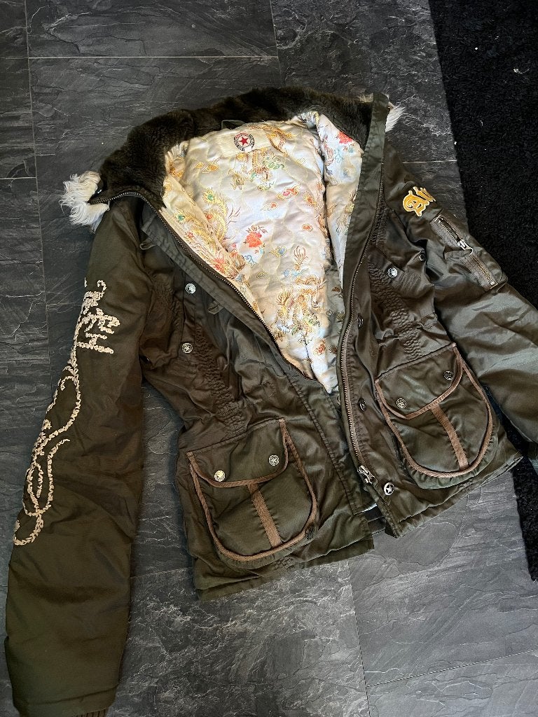 airforce jas vintage kaki kleur maat m, Maat 38/40 (M), Airforce, Ophalen of Verzenden, Zo goed als nieuw
