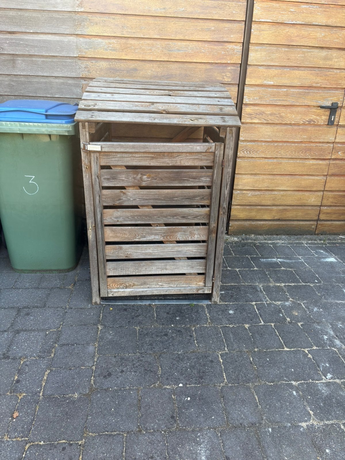Container ombouw hout, Ophalen, Zo goed als nieuw, Hout, Containerberging
