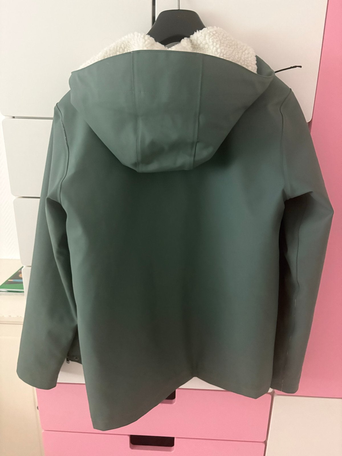 America Today regenjas XS met teddy voering, Kleding | Dames, Ophalen, Zo goed als nieuw, Maat 34 (XS) of kleiner, Groen