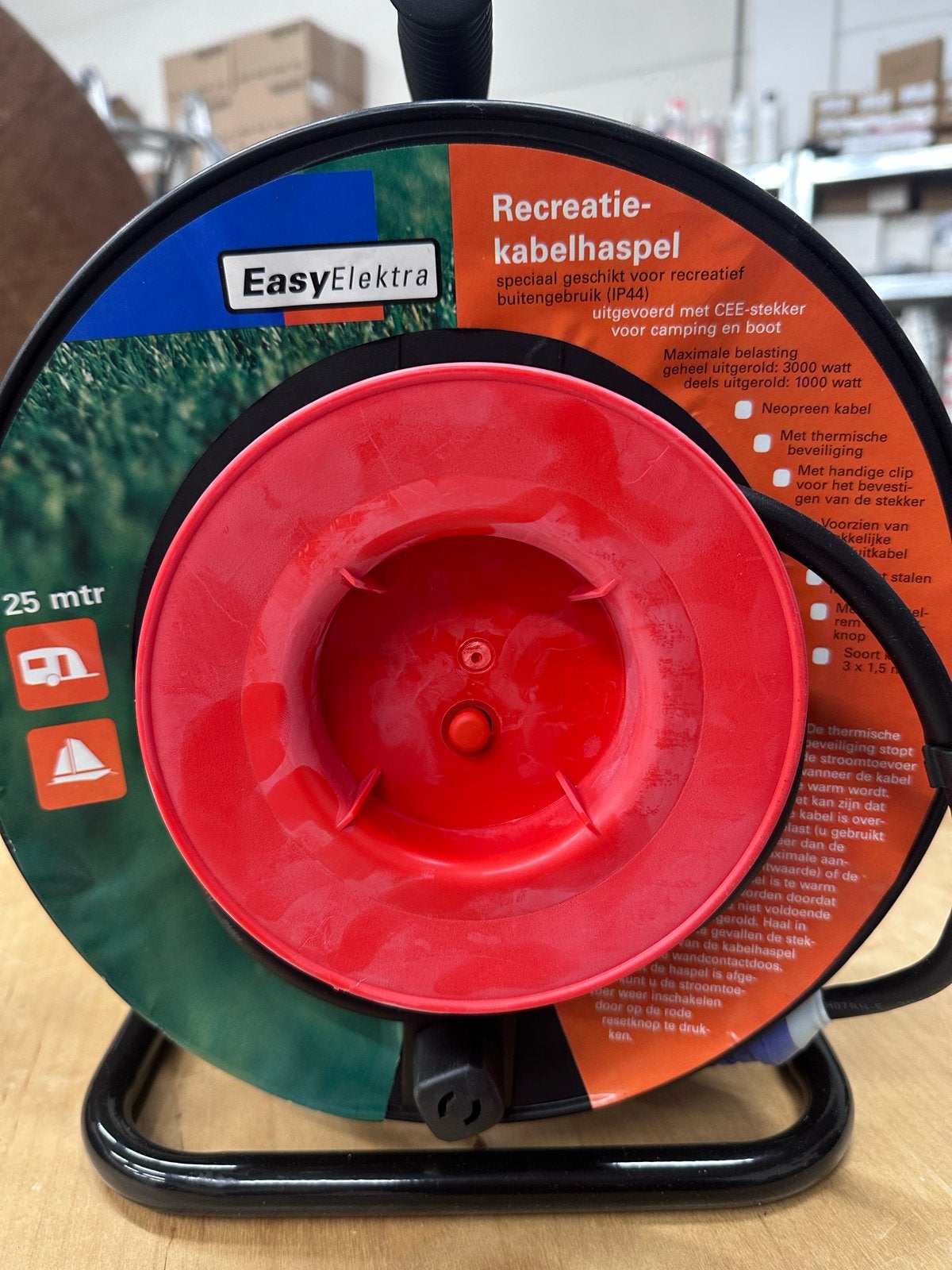 EasyElektra Recreatie Kabelhaspel 25m CEE-stekker, Ophalen of Verzenden, Nieuw