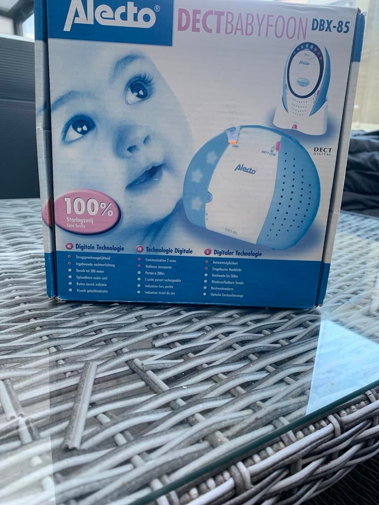 Alecto DECT Babyfoon DBX-85 met batterijen, Kinderen en Baby's, Babyfoons, Ophalen of Verzenden, Zo goed als nieuw, 250 meter of meer