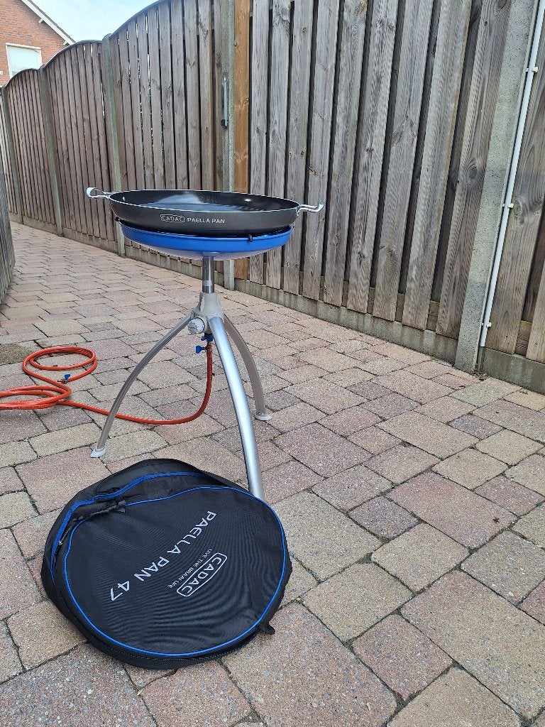 Cadac schotelbraai, Ophalen, Gebruikt