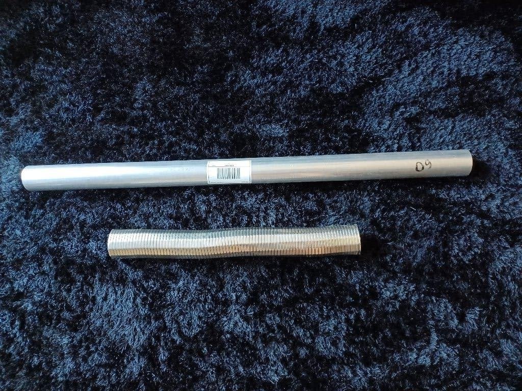 rechte uitlaatpijp 60 mm diameter x 1 meter + 55 cm rvs flex, Ophalen, Nieuw, Overige automerken
