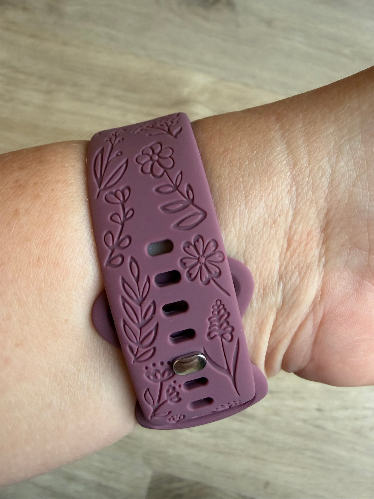 Siliconen bandje met bloemenpatroon voor smartwatch