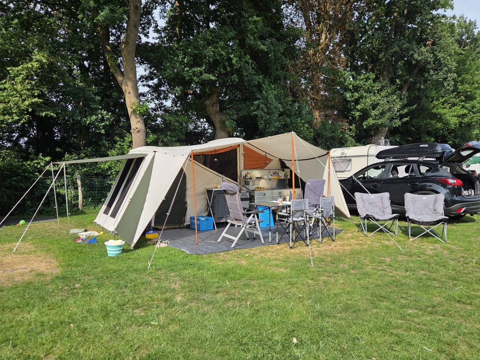 Holtkamper Cocoon XL Pack & Go + kindertent (2013), Caravans en Kamperen, Vouwwagens, Holtkamper, tot en met 4, Aanwezig, Ophalen