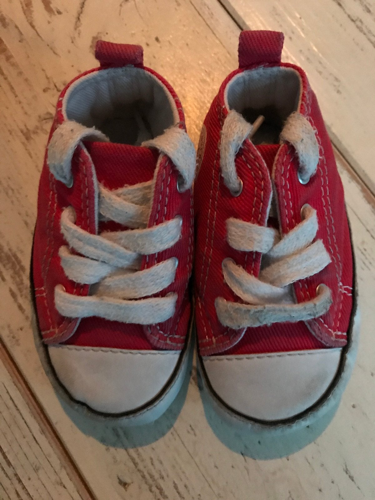 rode katoenen schoentjes maat 19 CONVERSE, Jongetje of Meisje, Ophalen of Verzenden, Gebruikt, Schoentjes