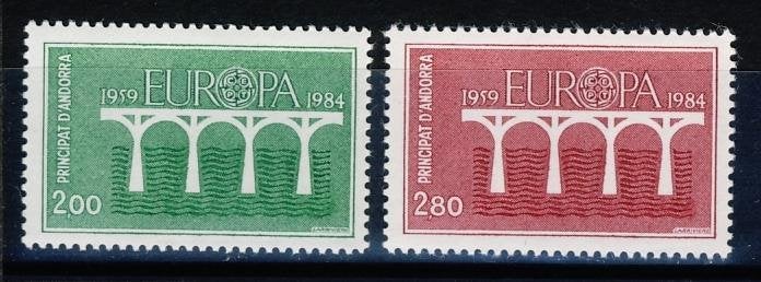 CEPT Andorra Frans 350/51 1984 postfris, Ophalen of Verzenden, Postfris, Overige thema's