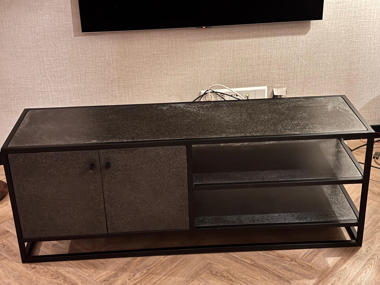 Stijlvol TV-meubel van graniet granulaat - 140x40x52 cm, Ophalen, Gebruikt, 100 tot 150 cm, Minder dan 100 cm