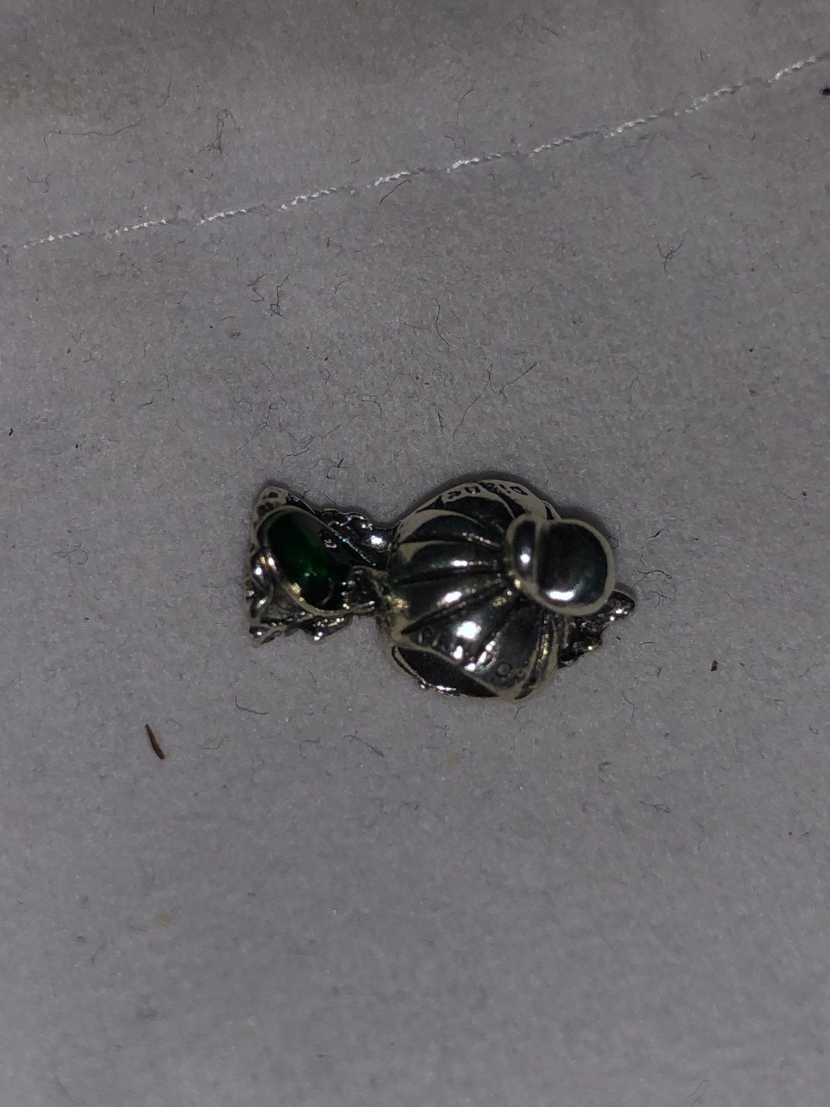 Disney Prinses Bedel voor Bedelarmband - Zilver met Groene S, Overige merken, Gebruikt, Ophalen of Verzenden, 1 bedel