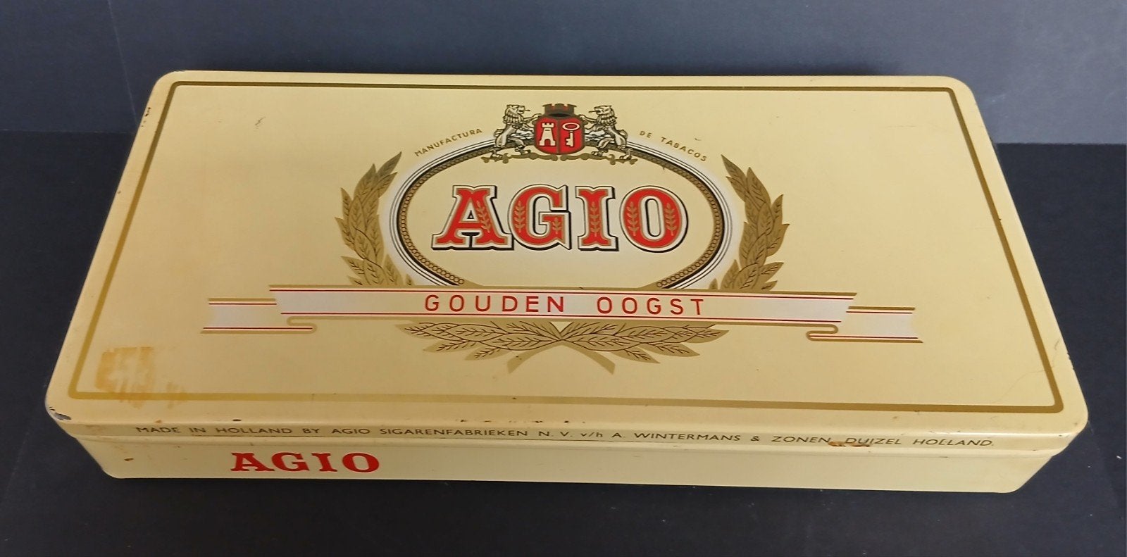 Agio sigarenblik, Verzamelen, Blikken, Ophalen of Verzenden, Gebruikt, Overige