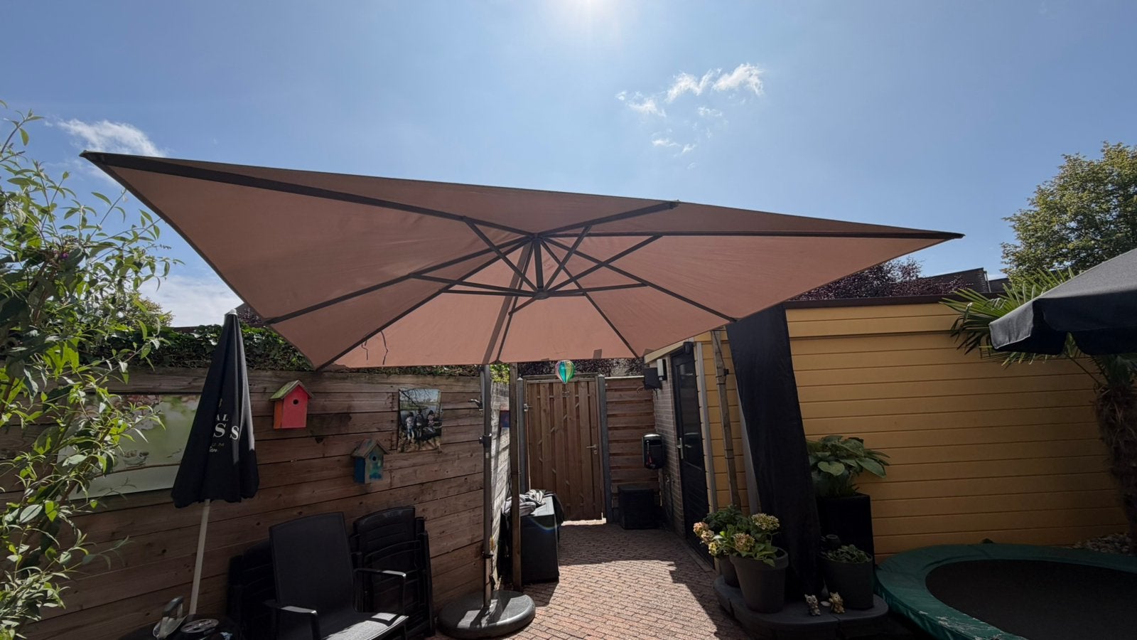 Parasol, Tuin en Terras, Parasols, Ophalen, Verstelbaar, 2 tot 3 meter, Zweefparasol