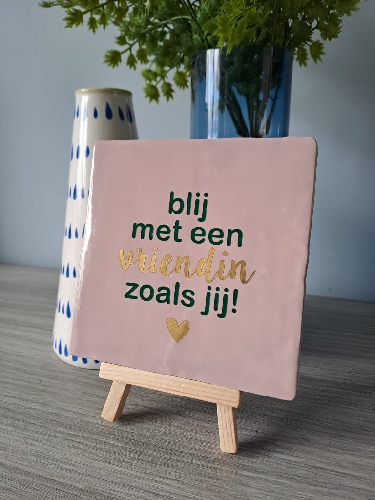 Vriendinnentegel, 100 cm, Handgemaakt, Ophalen of Verzenden, Tegeltje
