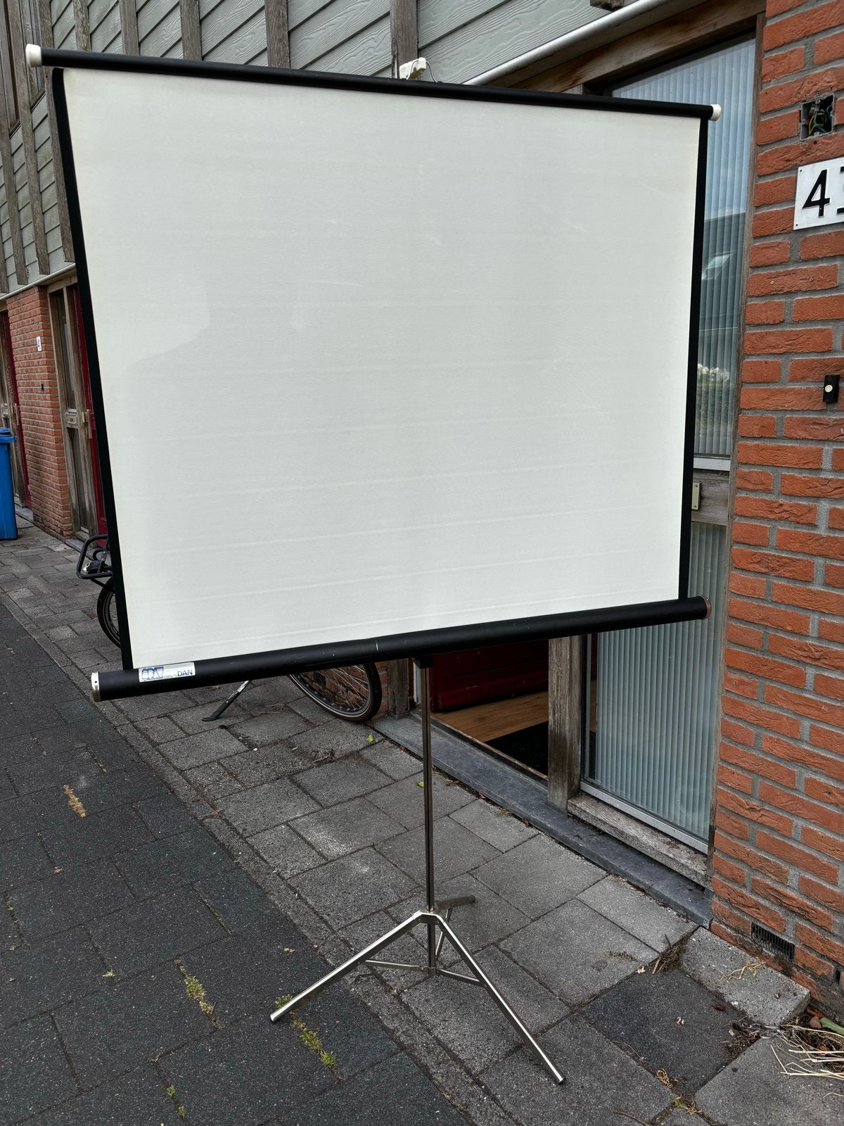 Draagbaar Beamerscherm met Statief - Handig mee te nemen, Audio, Tv en Foto, Projectieschermen, Ophalen, Handmatig, Gebruikt