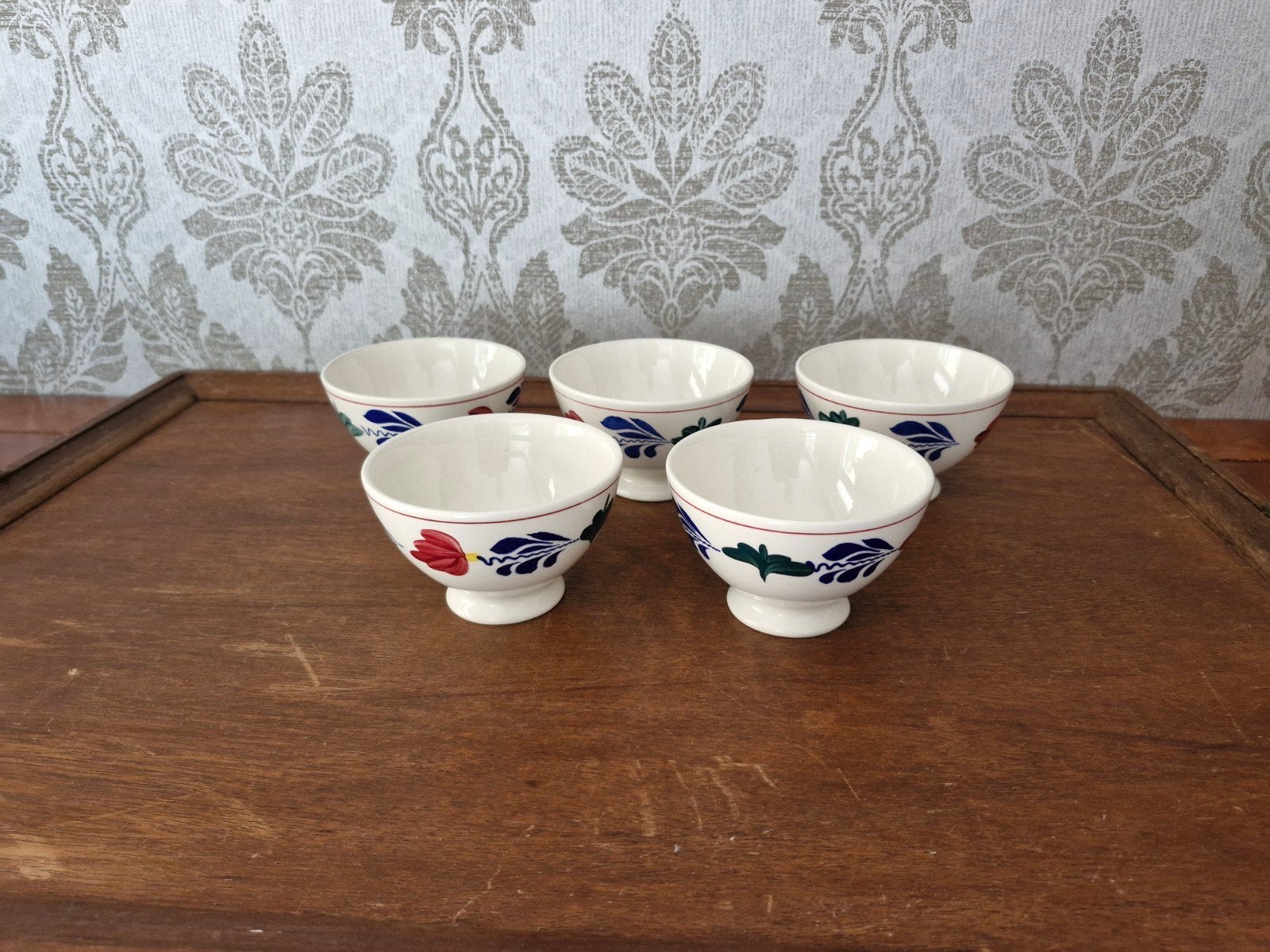 Set van 5 Boch Boerenbont vlaschaaltjes, Ophalen of Verzenden, Aardewerk, Overige stijlen, Kom(men)