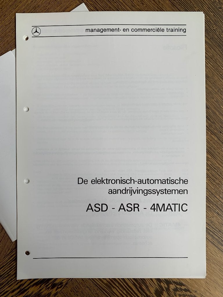 Product info brochure Mercedes-Benz Rij systemen 1990?, Nieuw, Mercedes-Benz, Mercedes, Ophalen of Verzenden