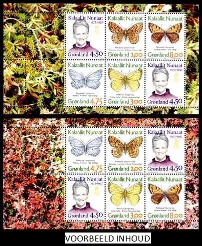 GROENLAND 1996 Kr. 53,50 Margrethe/Vlinder Postzegelboekje, Verzenden, Denemarken, Postfris