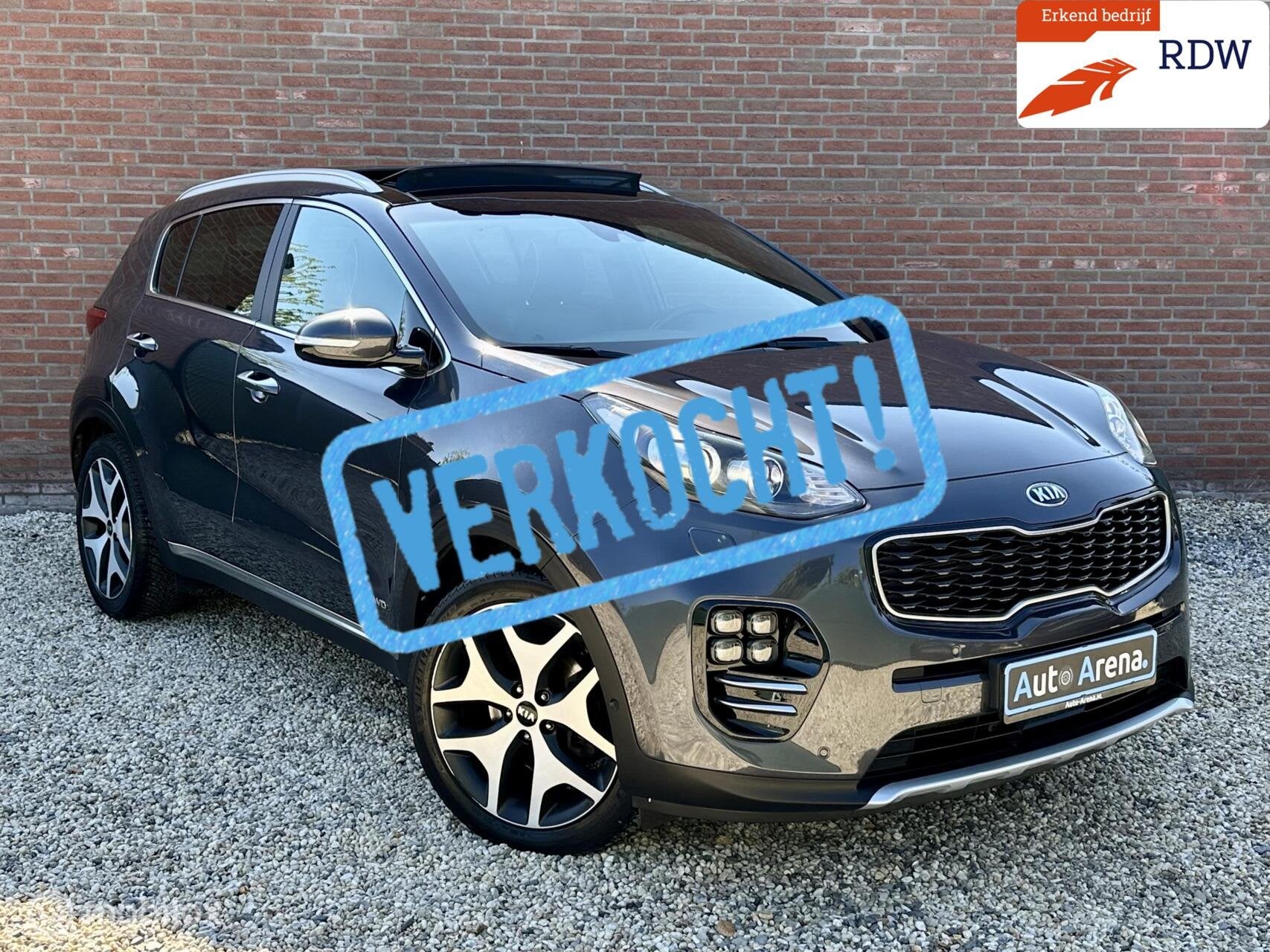 Kia Sportage 1.6 T-GDI GT-Line PlusLine 4WD | Stoelverw. | S, Auto's, Bi-Xenon koplampen, Gebruikt, 4 cilinders, Leder