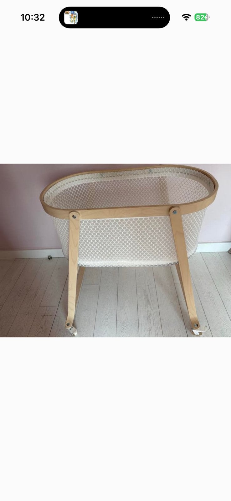 Wieg ikea ÄLSKVÄRD, Huis en Inrichting, Tafels | Sidetables, Ophalen, Zo goed als nieuw, 25 tot 50 cm, Rechthoekig
