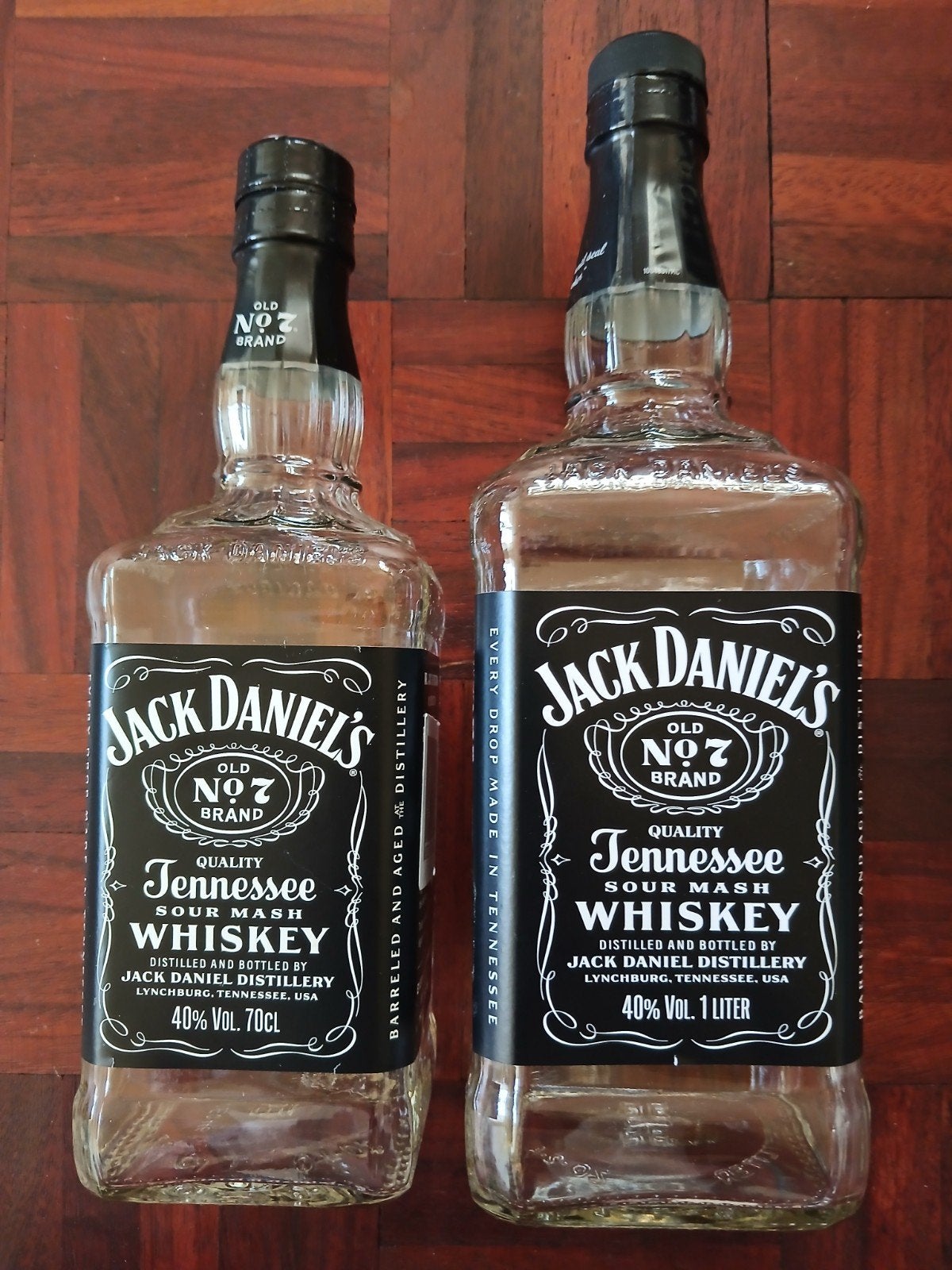 Jack Daniel's lege flessen - 70CL en 1 Liter, Ophalen of Verzenden