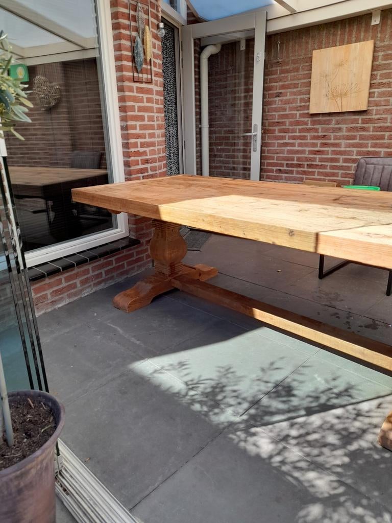 Kloostertafel, Huis en Inrichting, Tafels | Eettafels, Gebruikt, 200 cm of meer, Rechthoekig, 50 tot 100 cm