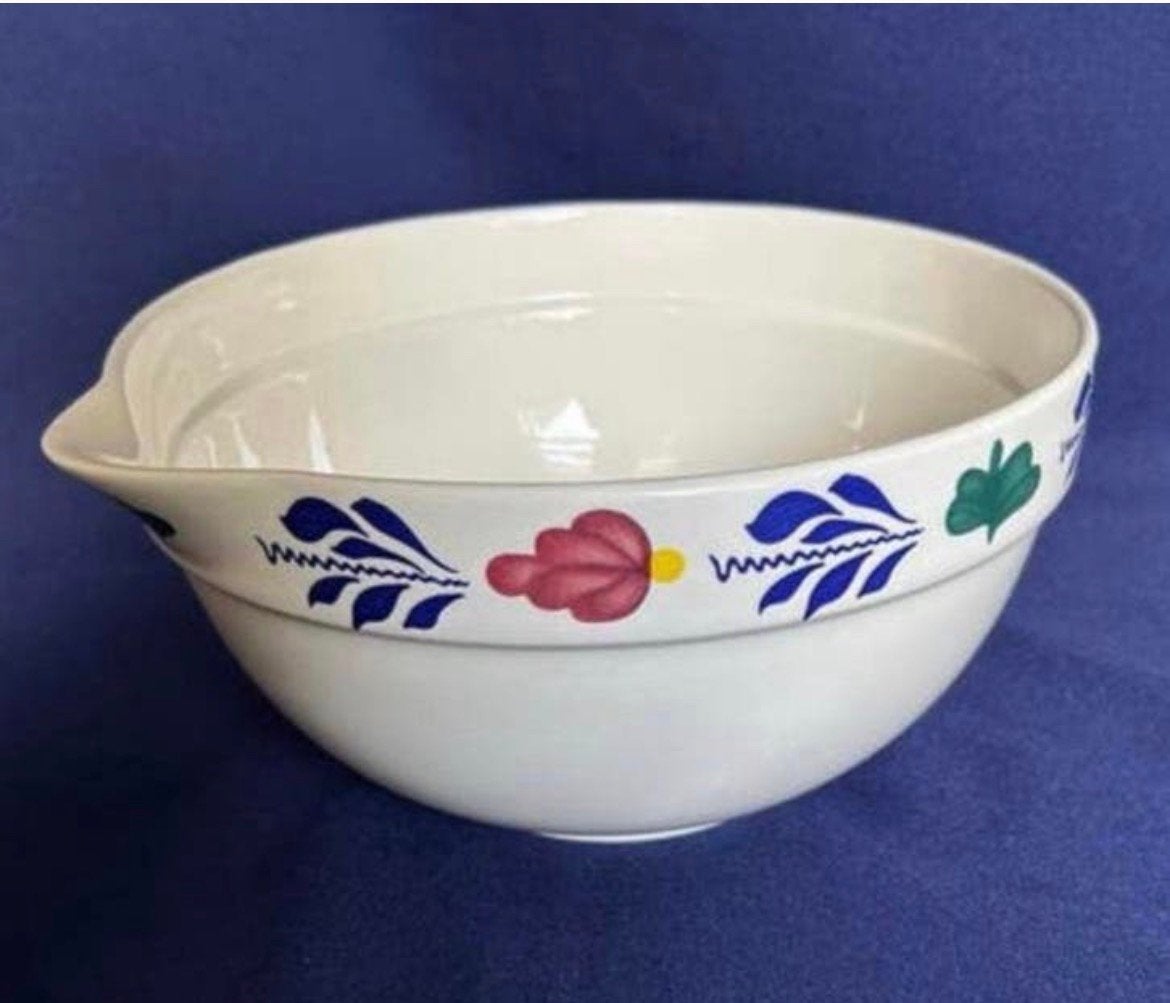 Boerenbont beslagkom met tuit, Ophalen of Verzenden, Nieuw, Aardewerk, Schaal of Schalen