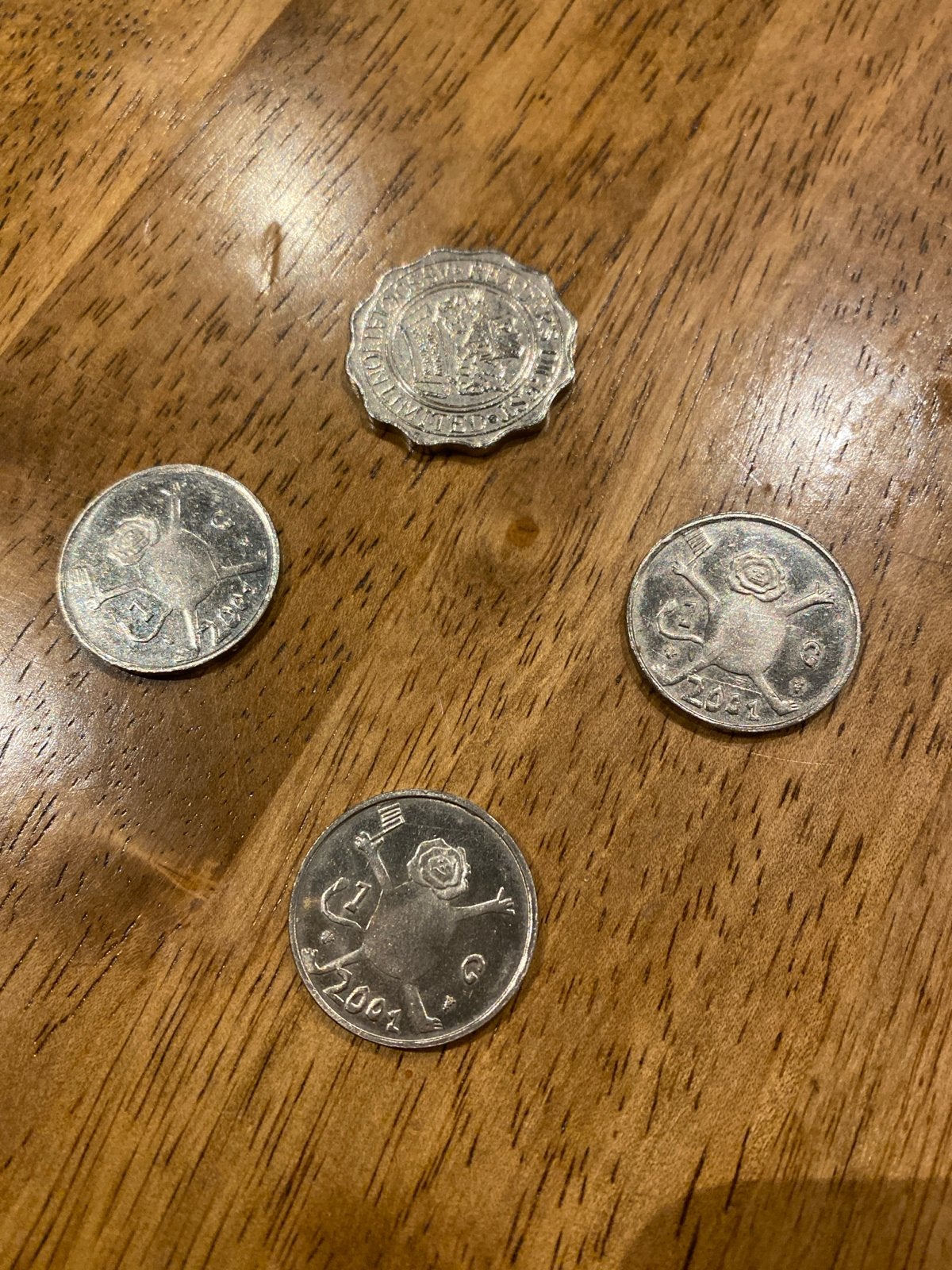Setje van 4 Nederlandse munten, waaronder 2001, Ophalen of Verzenden, Koningin Beatrix, Overige waardes, Setje