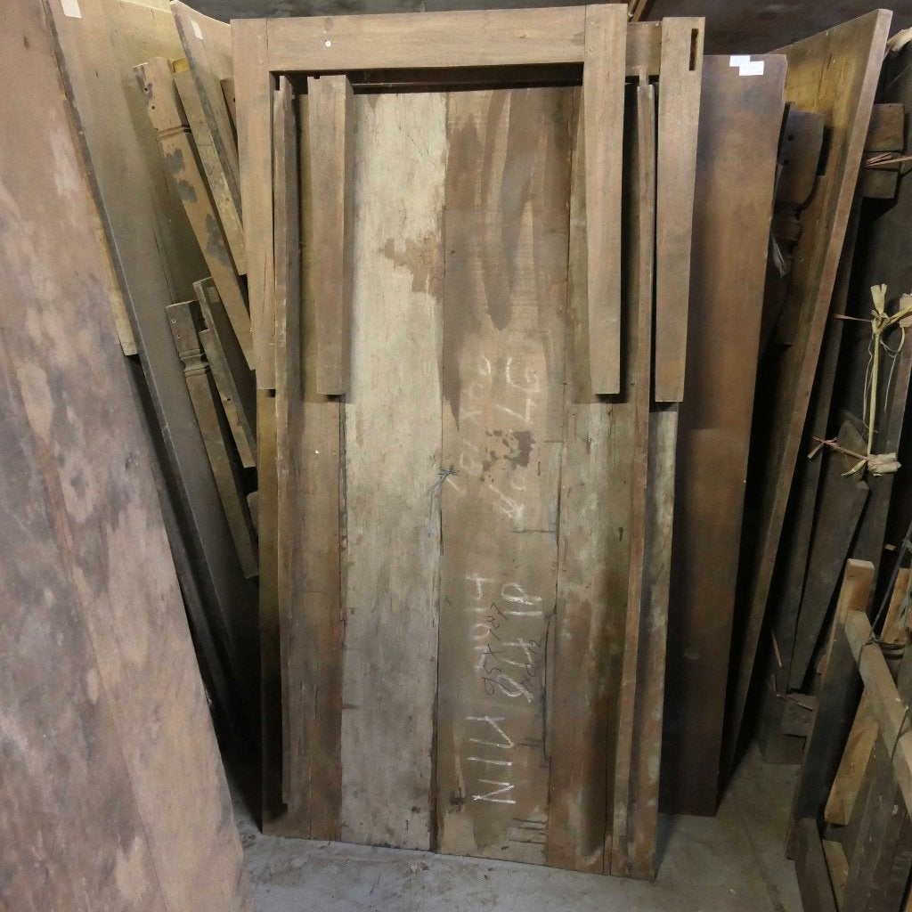Tafel TQ83 oud teak hout gedisseld blad landelijk SALE 75%, Ophalen of Verzenden