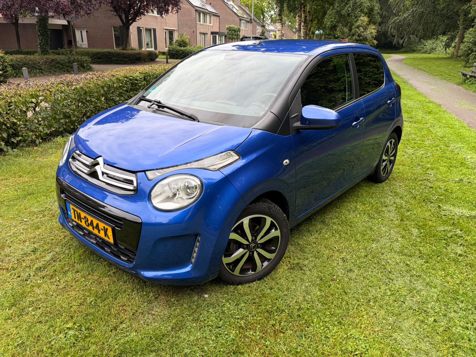 Citroën C1 1.0 VTi 72PK 2018 Blauw, Auto's, Citroën, Voorwielaandrijving, Stof, Zwart, C1