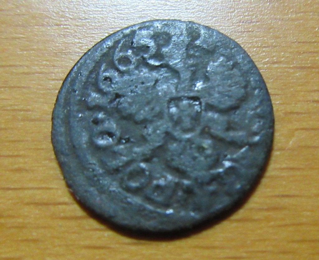 1665 Polen boratynka Jan II casimir, solidus, Postzegels en Munten, Verzenden, Polen, Losse munt