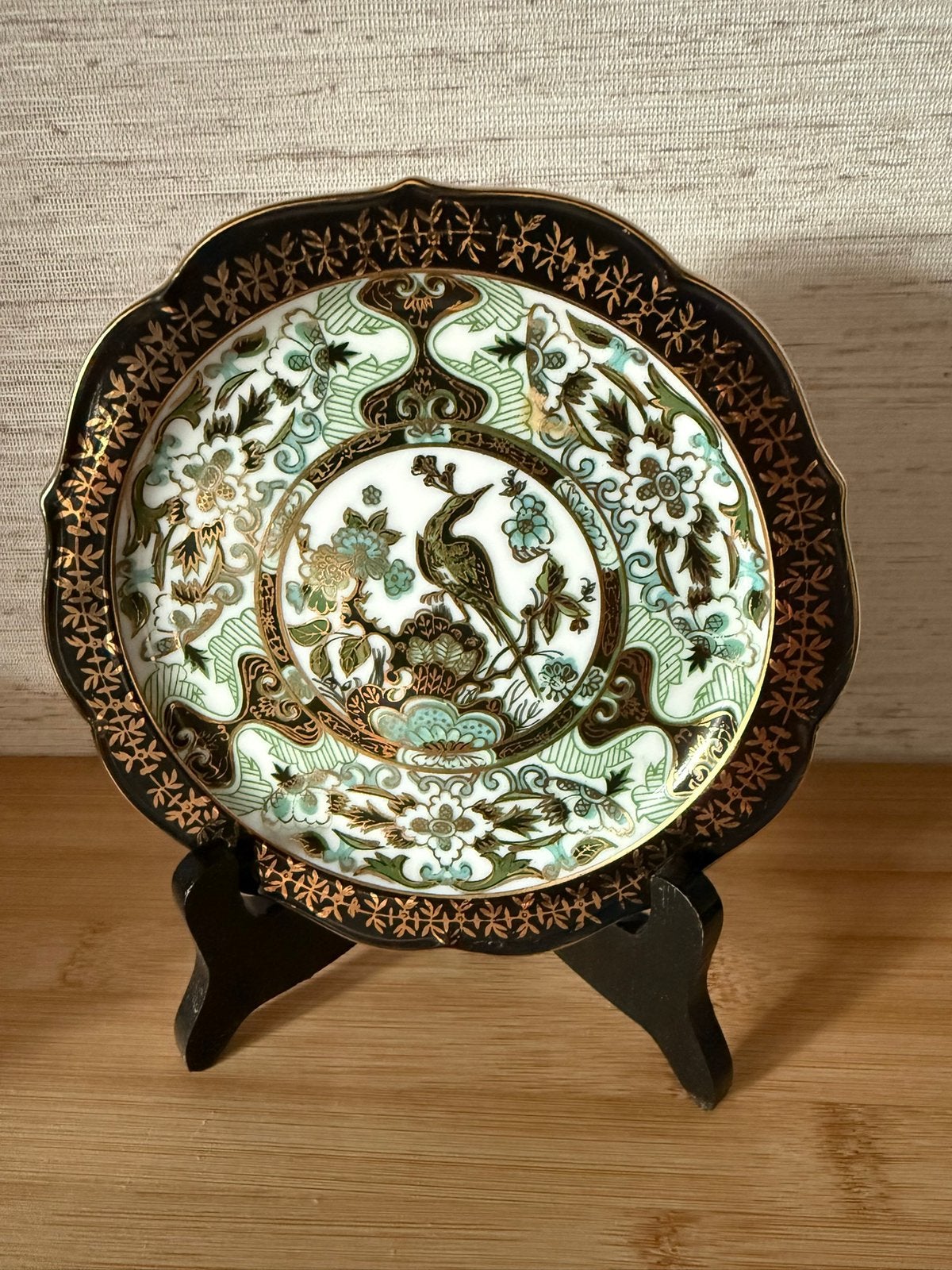 Prachtig vintage Japans Wandbord/Sierbord / Saji Fine China, Antiek en Kunst, Steen/keramiek, Overige typen, Ophalen of Verzenden