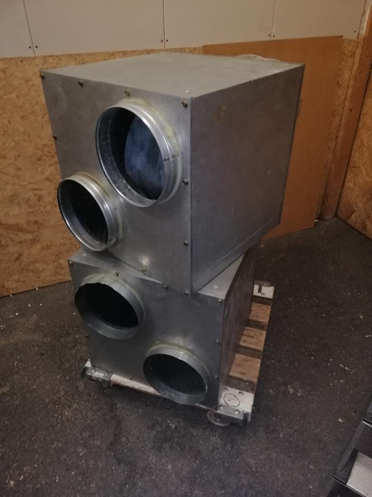 Slakkenhuisventilator/afzuiger 3000m2 in stalen box, Doe-het-zelf en Verbouw, Ventilatie en Afzuiging, Ophalen, Zo goed als nieuw