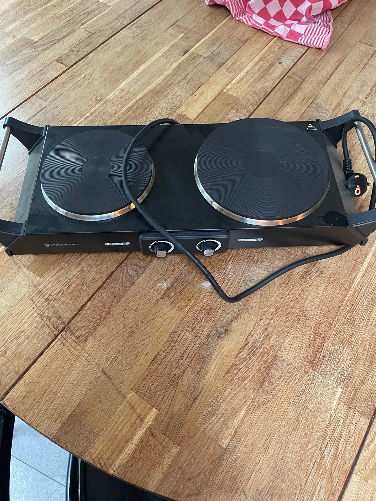 Elektrische kookplaat 2 pits, Witgoed en Apparatuur, Ophalen, 3 kookzones of minder, Zo goed als nieuw, Vrijstaand