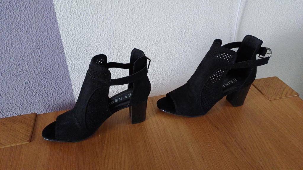 Bonprix Sandaletten maat 40, Zwart, Ophalen of Verzenden, Zo goed als nieuw, Schoenen met lage hakken