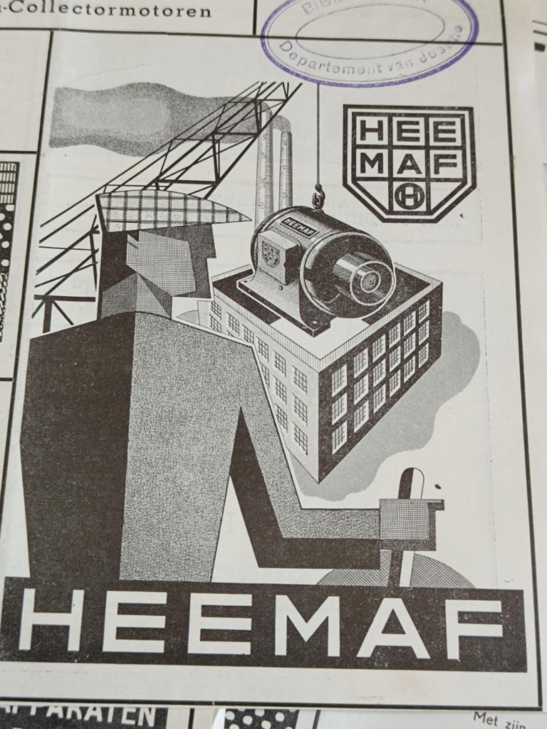 1938, 4 X HEEMAF HENGELO, RECLAMES, Ophalen of Verzenden, 1920 tot 1940, Knipsel(s)