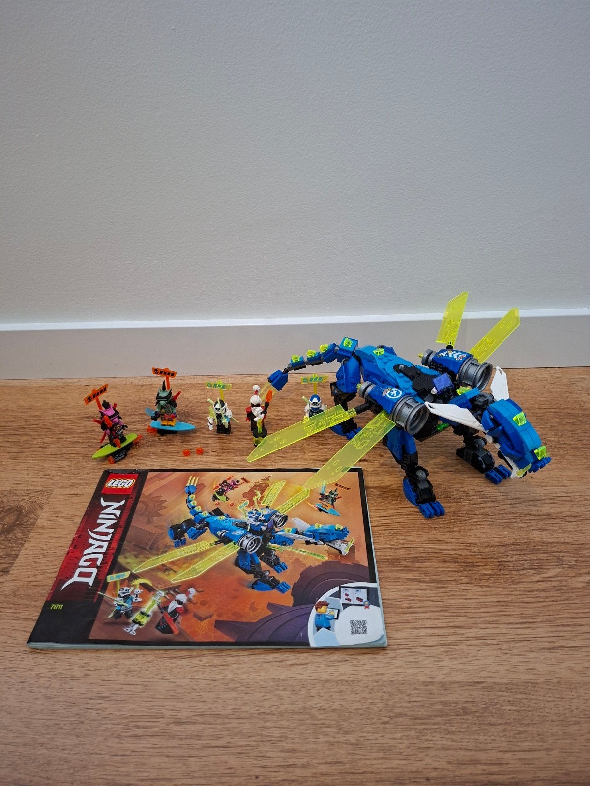 Lego Ninjago 71711 Jay's Cyber Draak, Lego, Ophalen of Verzenden, Zo goed als nieuw, Inclusief instructies