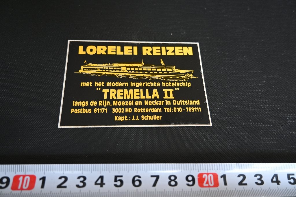 sticker LORELEI REIZEN TREMALLA II  Rotterdam J.J. Schuiler*, Verzamelen, Ophalen, Zo goed als nieuw