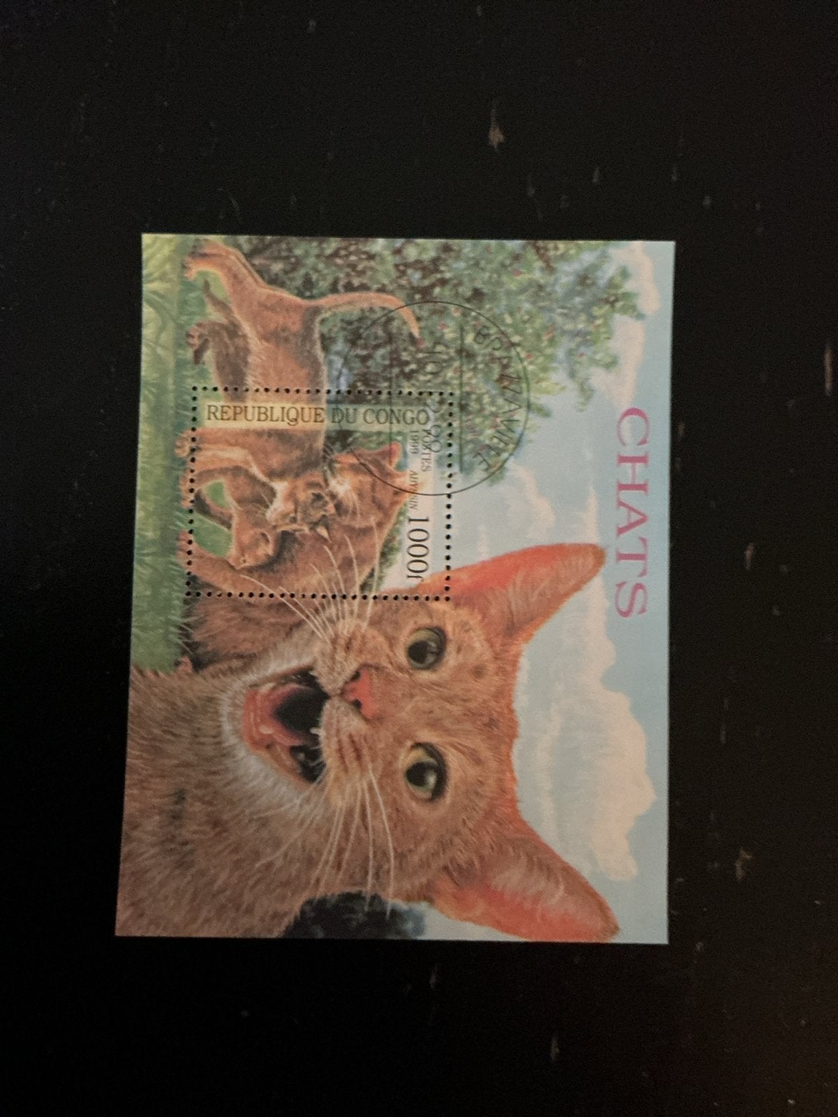 Postzegel Republique du Congo - Katten (Gestempeld), Ophalen of Verzenden, Overige landen, Gestempeld