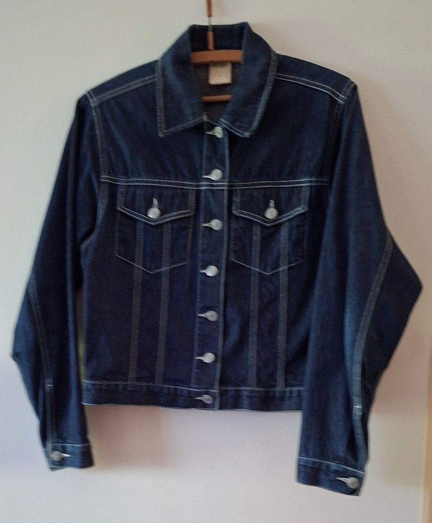donkerblauw  jeans  jasje  maat 36, Kleding | Dames, Blauw, Ophalen of Verzenden, Zo goed als nieuw, Jasje