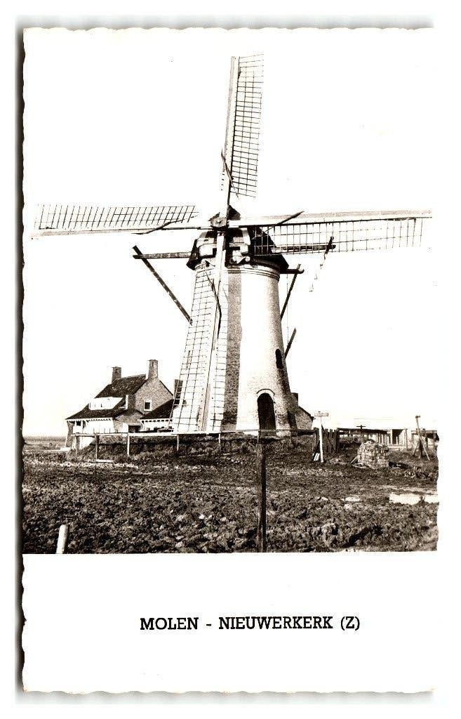 Nieuwerkerk, Molen, Verzenden, 1940 tot 1960, Gelopen, Zeeland