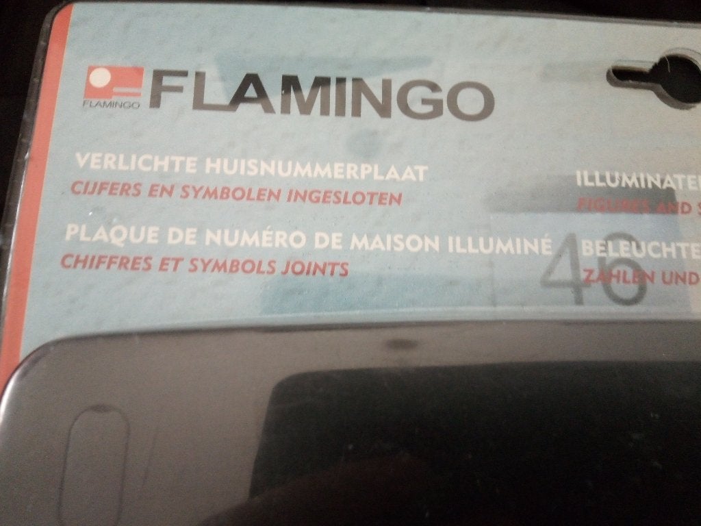 Verlichte huisnummerplaat "Flamingo" (NIEUW), Ophalen of Verzenden, Nieuw