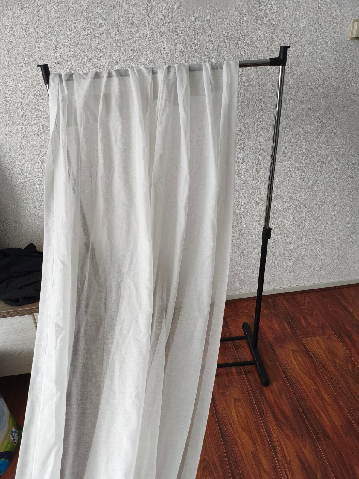 3x Witte Inbetweens Gordijnen 90x260 cm, Huis en Inrichting, 200 cm of meer, Wit, Zo goed als nieuw, 50 tot 100 cm