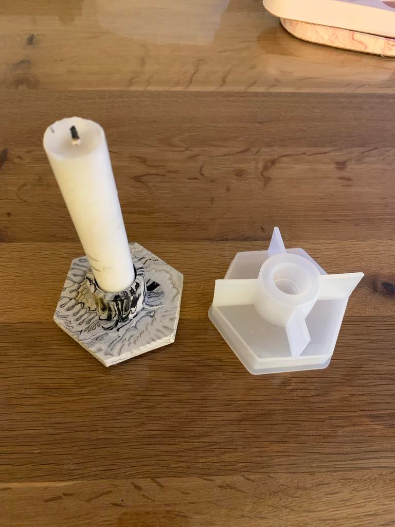 Jesmonite mal voor zeshoekige kaarsenhouder, Hobby en Vrije tijd, Knutselen, Ophalen of Verzenden, Zo goed als nieuw, Gereedschap of Toebehoren