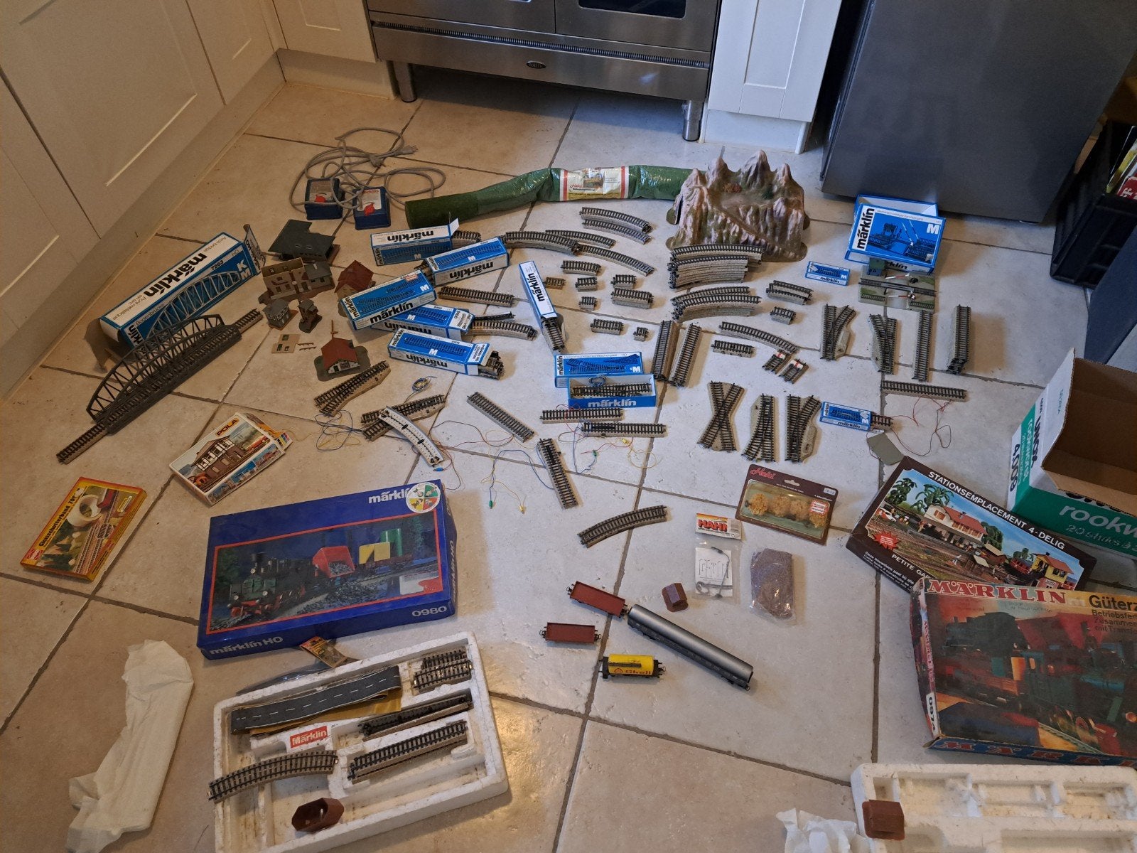 Grote Märklin H0 Treinset met Rails, Locomotieven en Meer, Wisselstroom, Ophalen of Verzenden, Analoog, Märklin