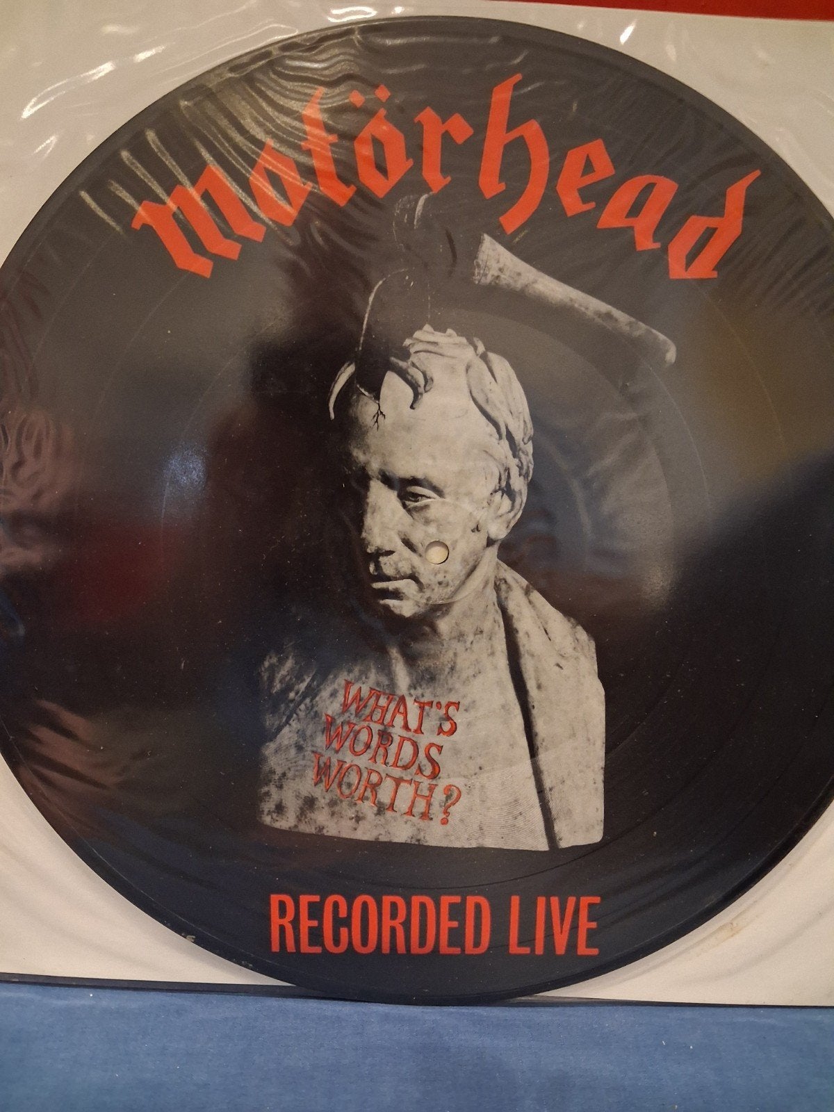 Motörhead - What's Words Worth? (Picture Disc Live LP), Ophalen of Verzenden, Zo goed als nieuw, 12 inch, Picture disc