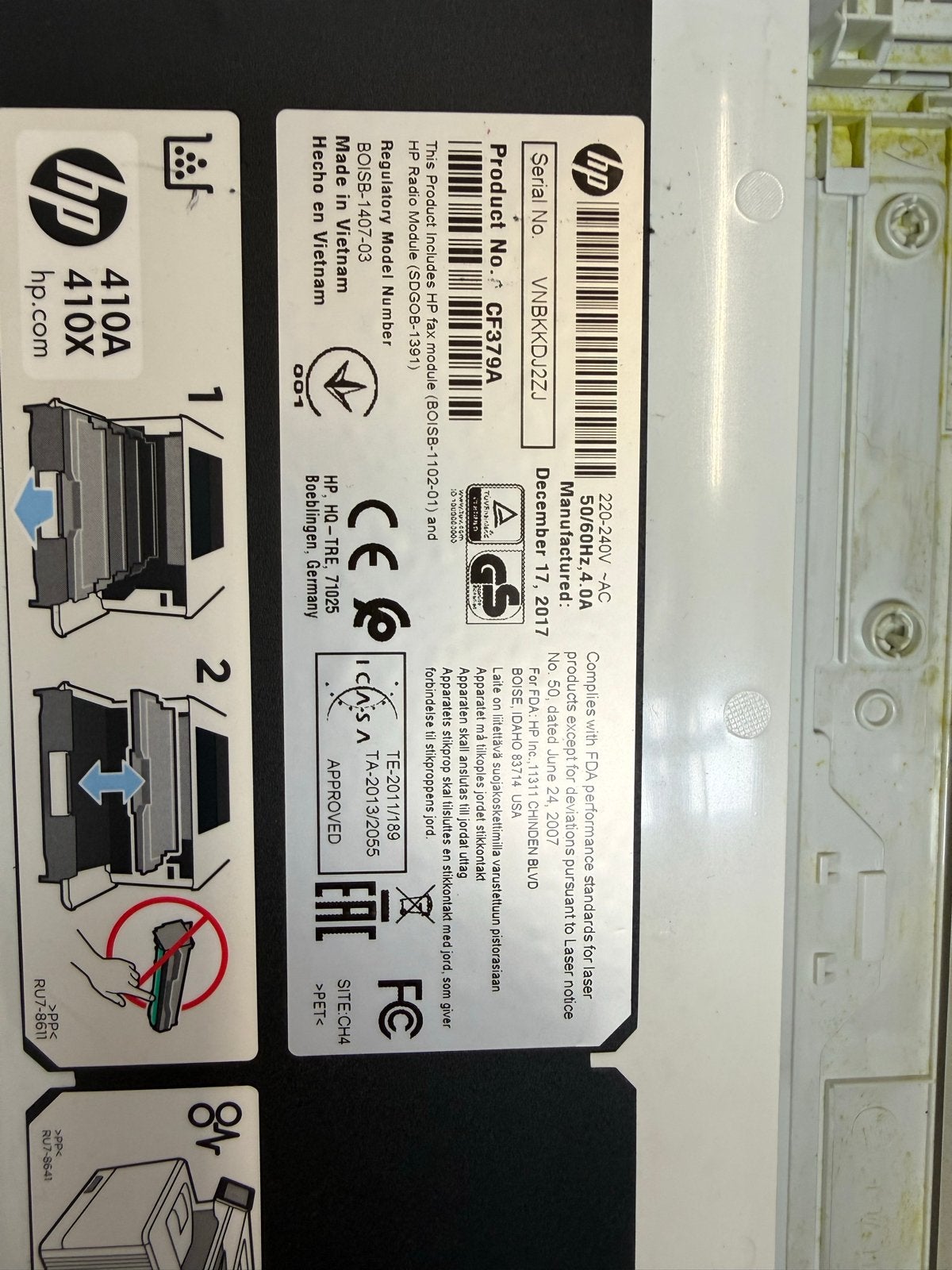 HP Color LaserJet Pro MFP M477fdw - Uit praktijk gesloten, Computers en Software, Printers, Ophalen, Faxen, All-in-one, Niet werkend