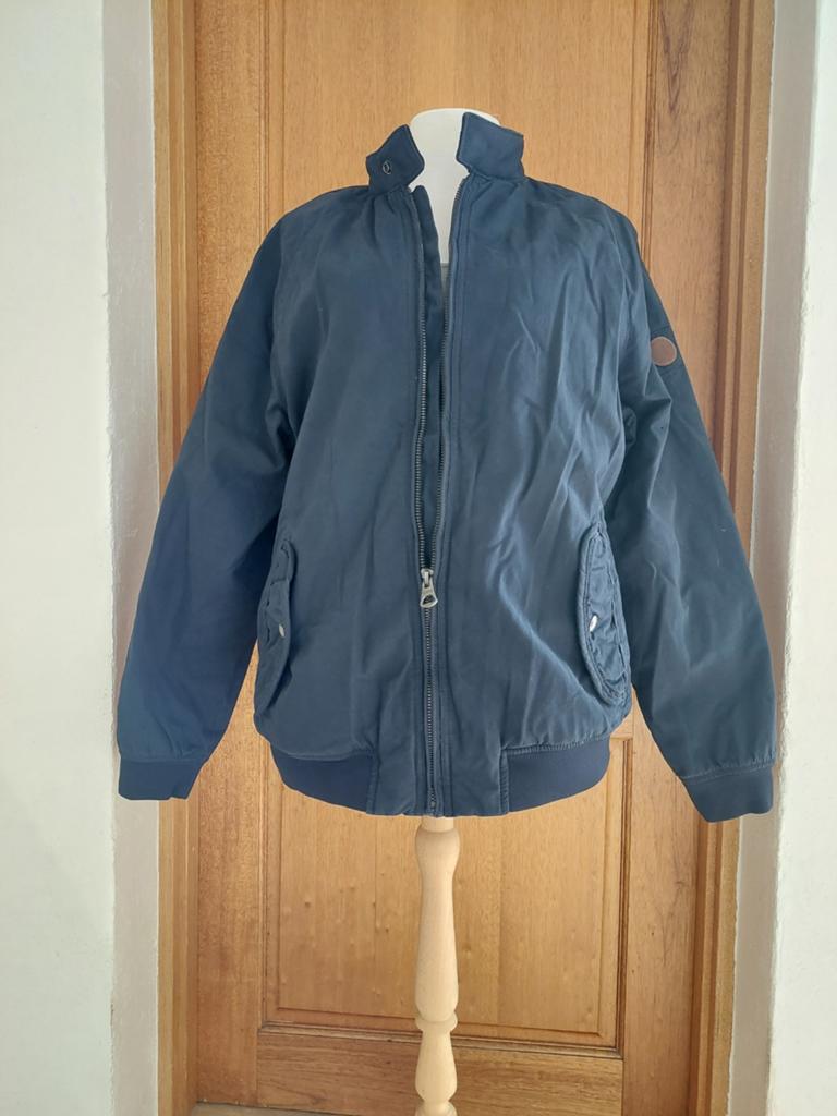 Winterjack  blauw, Ophalen of Verzenden, Zo goed als nieuw, Maat 56/58 (XL), Blauw