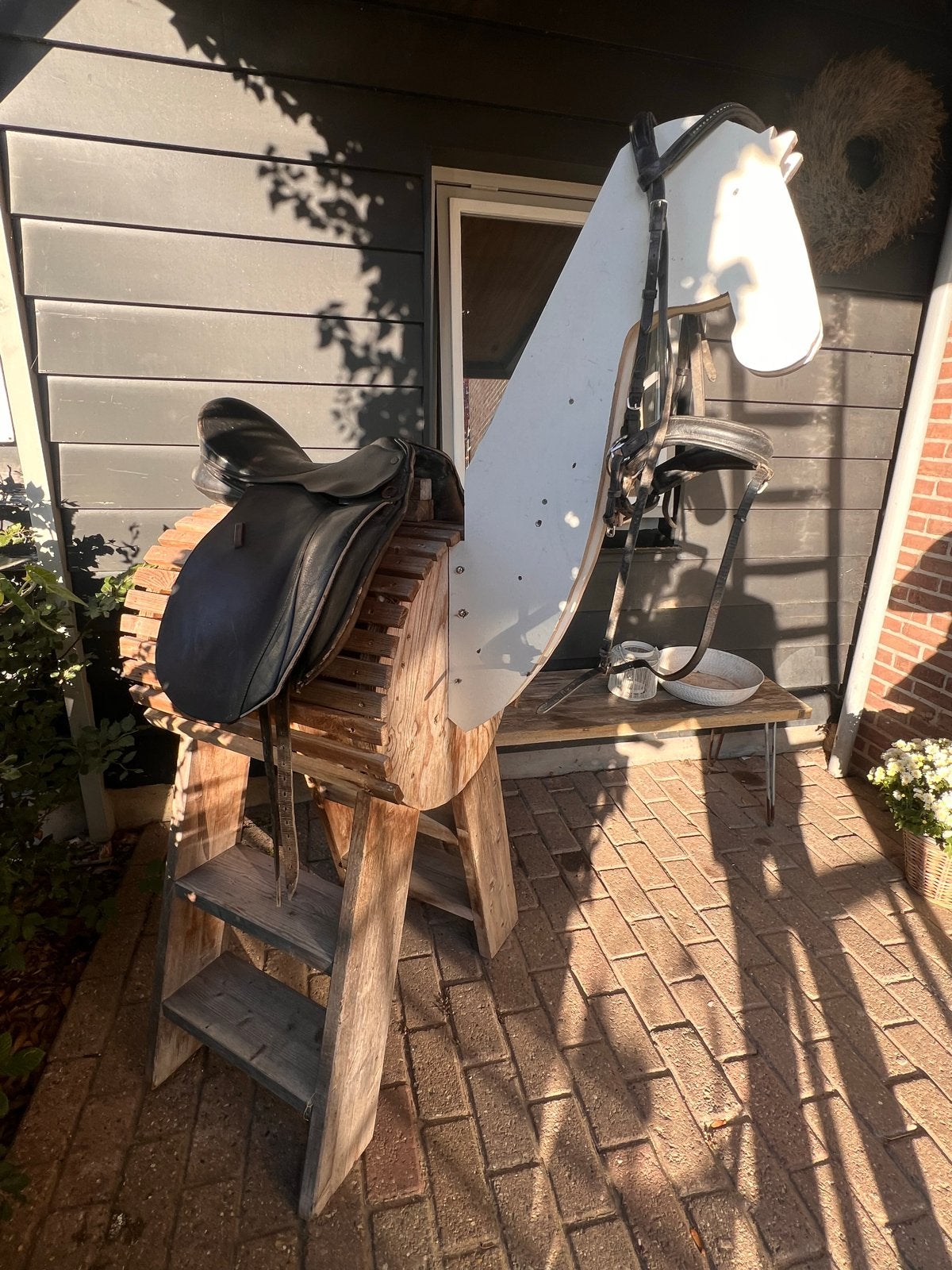 Leuk, groot, houten speelpaard, Ophalen