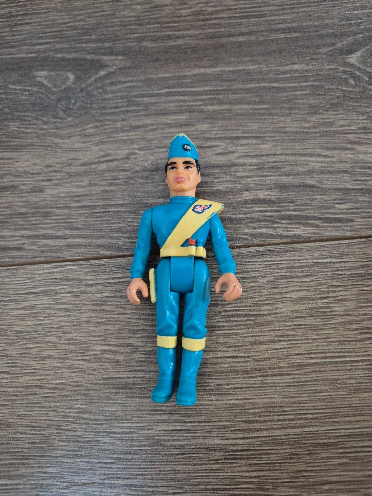 Vintage Thunderbirds poppetje - Blauw uniform, Verzamelen, Ophalen of Verzenden, Gebruikt