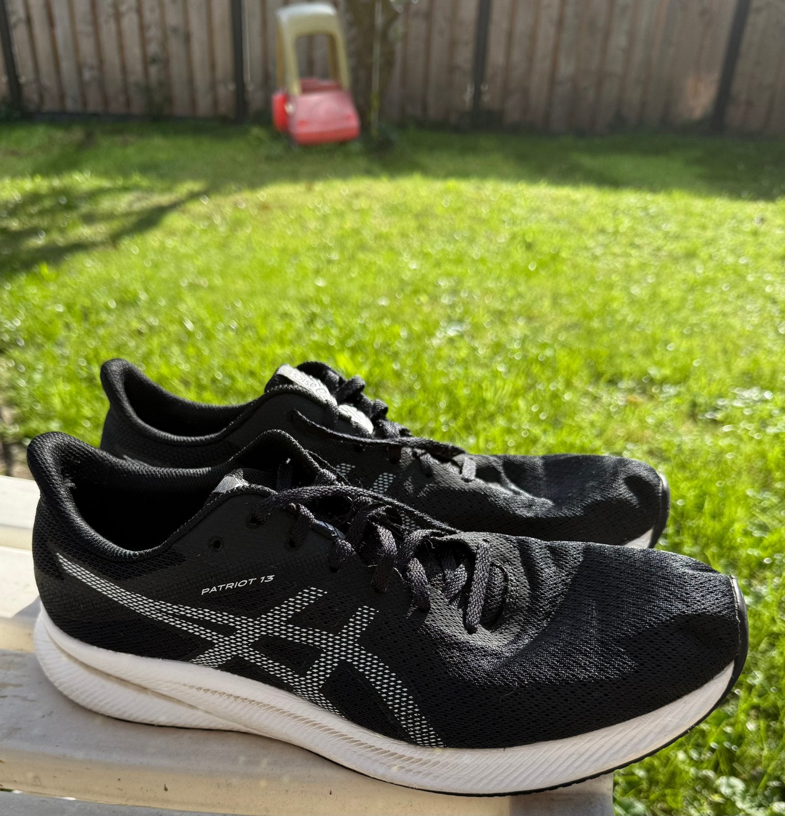 Asics Patriot 13 schoenen - maat 46,5, Ophalen of Verzenden, Zo goed als nieuw, Hardloopschoenen, Asics